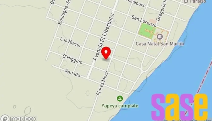 mapa de DPEC Sub Distrito Yapeyú, Corrientes Compañía eléctrica en Yapeyú