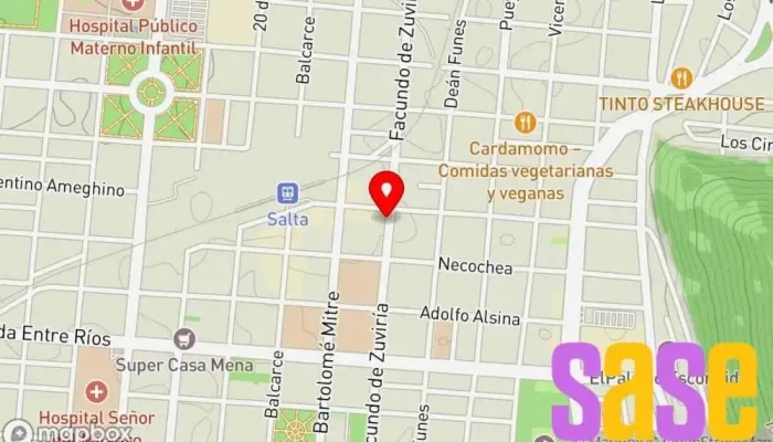 mapa de Edesa SA Compañía eléctrica en Salta
