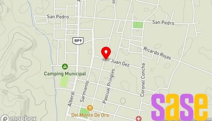 mapa de EDESAL SA Compañía eléctrica en San Francisco del Monte de Oro