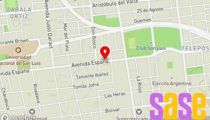 mapa de EDESAL SA Compañía eléctrica en San Luis