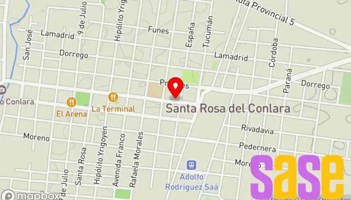 mapa de EDESAL SA Compañía eléctrica en Santa Rosa del Conlara