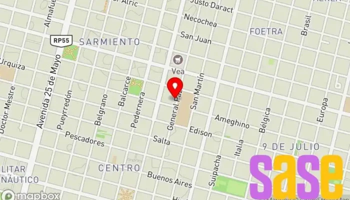 mapa de EDESAL SA Compañía eléctrica en Villa Mercedes