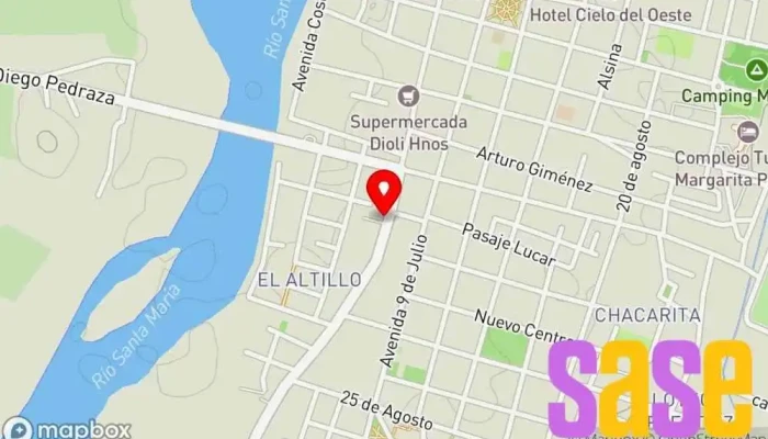 mapa de Electonica juniors Taller de reparaciones eléctricas, Tienda de reparación de teléfonos móviles en Santa María