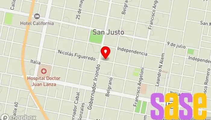 mapa de Electricidad ANGELONI Tienda de electricidad en San Justo