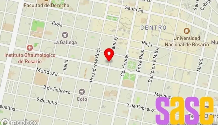 mapa de Electricidad Centro S.R.L. Tienda de electricidad, Tienda de iluminación en Rosario