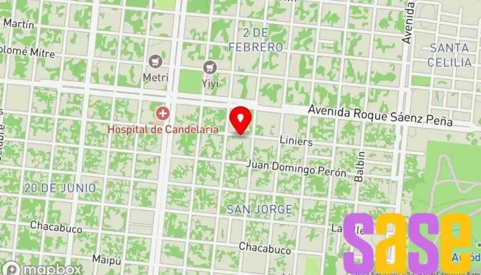 mapa de Electricidad de Misiones SA Escuela, Gobierno en Candelaria