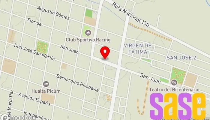 mapa de Electricidad del automotor Arena Taller de reparaciones eléctricas en San Jose de Jachal