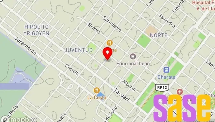 mapa de ELECTRICIDAD DEL AUTOMOTOR Tienda de repuestos para automóviles en Charata