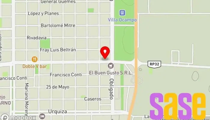 mapa de Electricidad Furlan Comercio en Villa Ocampo