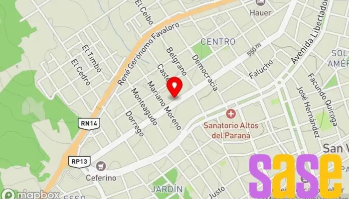 mapa de Electricidad Mario Ferretería en San Vicente