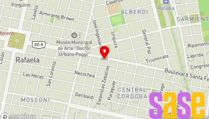 mapa de Electricidad Pagliaroli Electricista, Tienda de iluminación en Rafaela