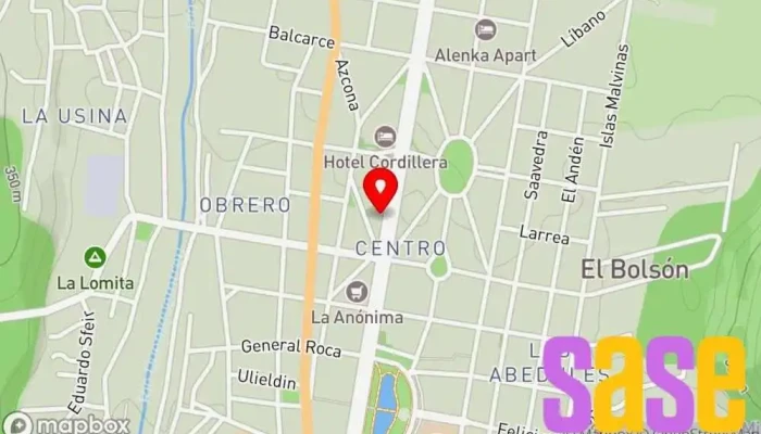 mapa de Electricidad Pinky Comercio en El Bolsón