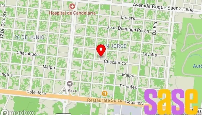 mapa de Electro Aires  en Candelaria