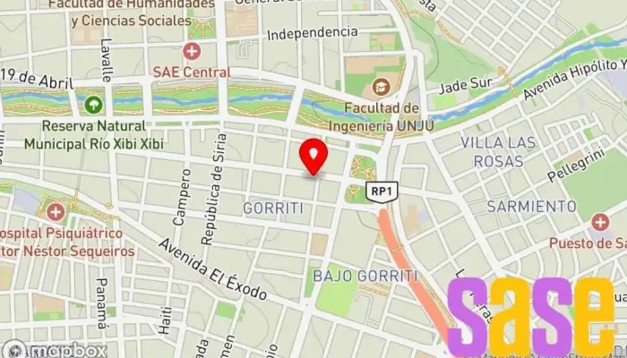 mapa de Electro Car Tienda de repuestos para automóviles en San Salvador de Jujuy
