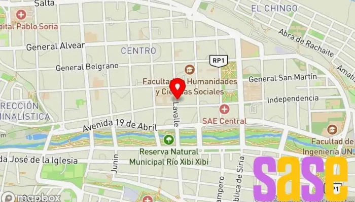 mapa de Electro Center Tienda de iluminación, Tienda de materiales para la construcción, Tienda de informática en San Salvador de Jujuy