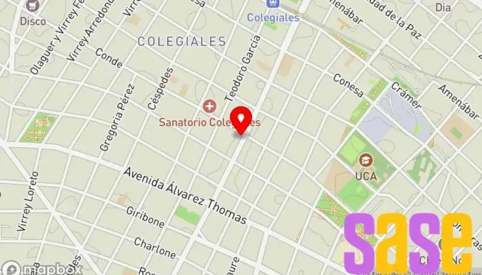 mapa de Electro Colegiales Tienda de iluminación, Tienda de electricidad en CQF