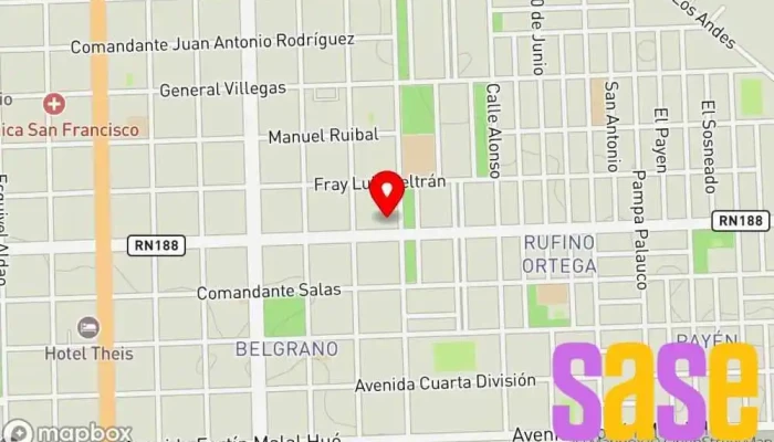 mapa de Electro Ríos Tienda de materiales para la construcción, Electricista, Empresa de suministros industriales, Tienda de iluminación, Proveedor de equipos de iluminación de escenarios en Malargüe