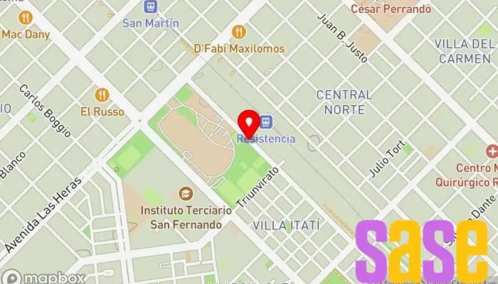 mapa de Electro Rossi Tienda de componentes electrónicos, Contratista de aire acondicionado en Resistencia