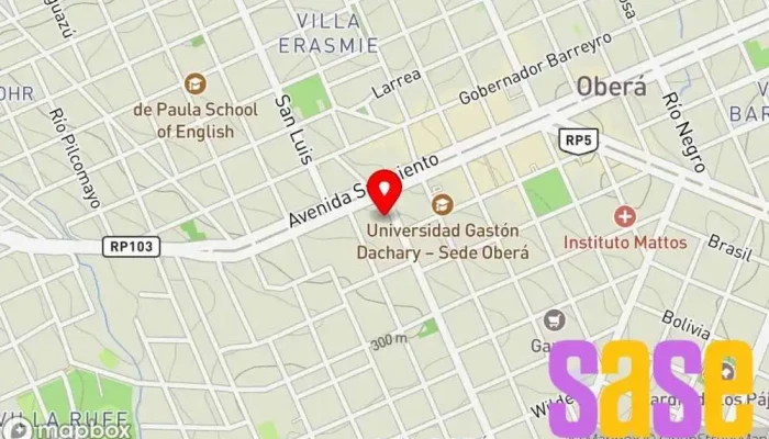 mapa de Electro S.a. Tienda de electricidad en Oberá
