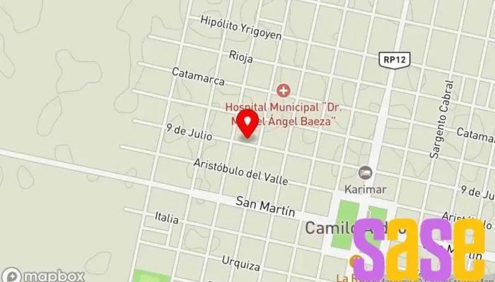 mapa de Electrocar Electricidad Del Automotor Taller de reparación de automóviles en Camilo Aldao