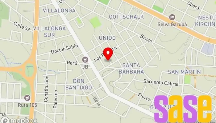 mapa de ELECTROCOM electronica  en Garupa