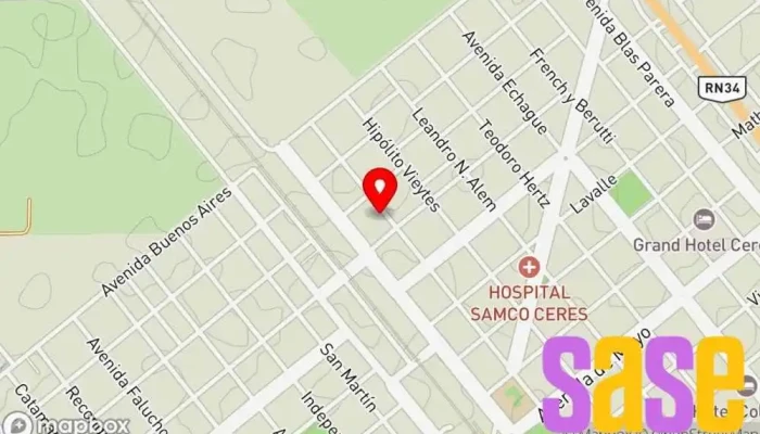 mapa de Electromecanica El Nene Taller de reparación de automóviles en Ceres