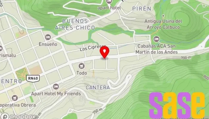 mapa de Electromecanica Goncalves Servicio de reparación de sistemas eléctricos para automóviles en San Martín de los Andes
