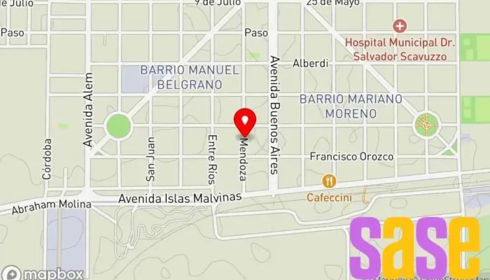 mapa de Electromecanica Piccini Taller de reparación de automóviles en Almafuerte