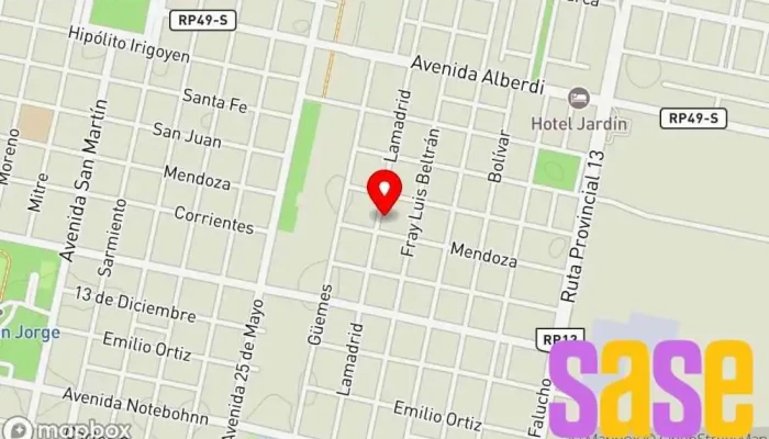 mapa de Electromecánica San Jorge Tienda de repuestos para automóviles en San Jorge