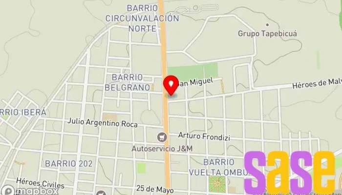 mapa de ELECTRONAR SAS Tienda de electricidad en Gob. Virasoro