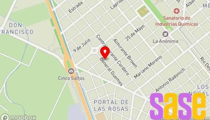 mapa de Electronia JR  en Cinco Saltos