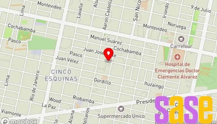 mapa de Electrónica Automotriz Rufo Servicio de reparación de sistemas eléctricos para automóviles en Rosario