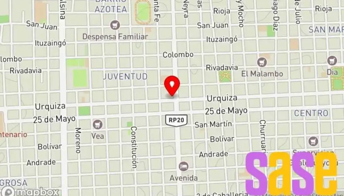 mapa de Electrónica Benetti Servicio de comercio electrónico en Gualeguaychú