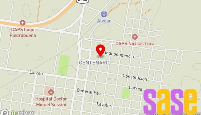 mapa de Electrónica Benitez  en Alvear