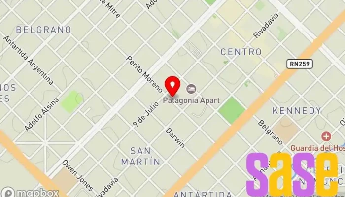 mapa de Electrónica Gama  en Esquel