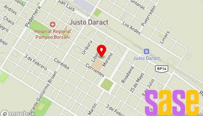 mapa de Electronica GIRARDI CELULARES Tienda de electrónica en Justo Daract