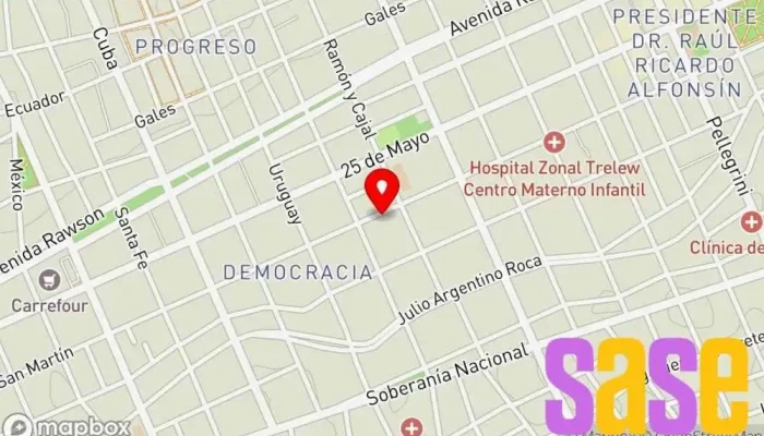 mapa de Electrónica Guaraní Tienda de electrónica en Trelew