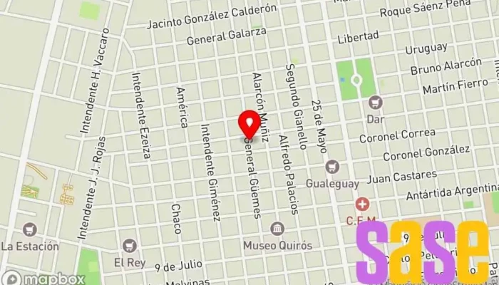 mapa de Electrónica Güemes Computación Centro comercial en Gualeguay
