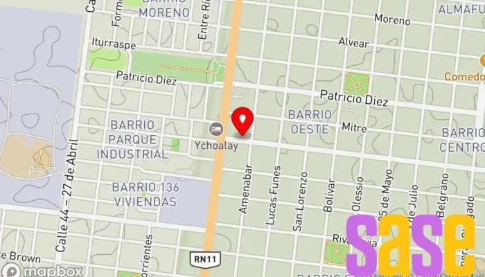 mapa de Electronica Habegger Comercio en Reconquista