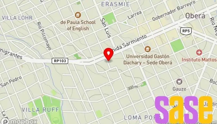 mapa de ELECTRONICA J.C. Establecimiento de reparación de artículos electrónicos en Oberá