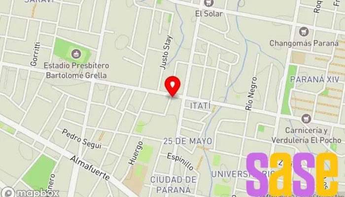 mapa de Electrónica Leguizamon Establecimiento de reparación de artículos electrónicos en Paraná