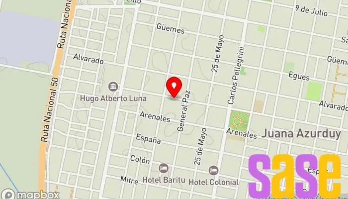mapa de Electrónica Miguel Servicio de reparación de televisores, Establecimiento de reparación de artículos electrónicos en San Ramon de la Nueva Oran