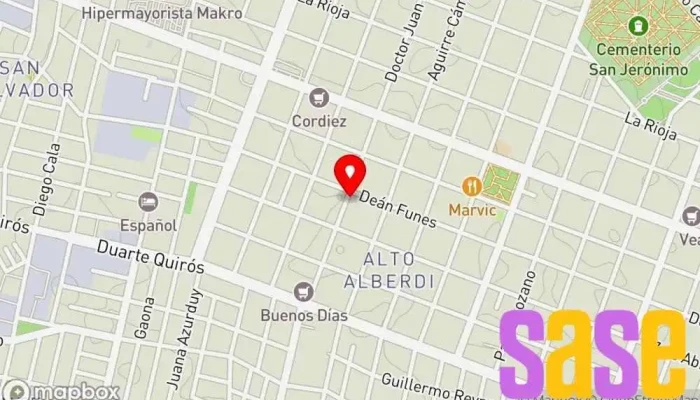 mapa de ELECTRÓNICA OESTE Establecimiento de reparación de artículos electrónicos en Córdoba