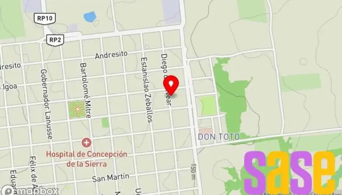 mapa de Electrónica San Cayetano Servicio de reparación de televisores en Concepción de la Sierra