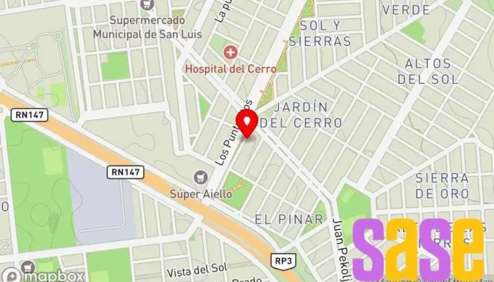 mapa de Electronica San Luis Servicio de reparación de televisores en San Luis