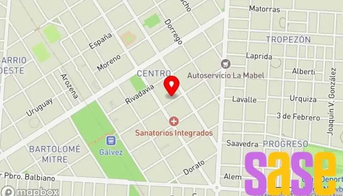 mapa de Electronica Santoro Tienda de artículos para el hogar en Gálvez