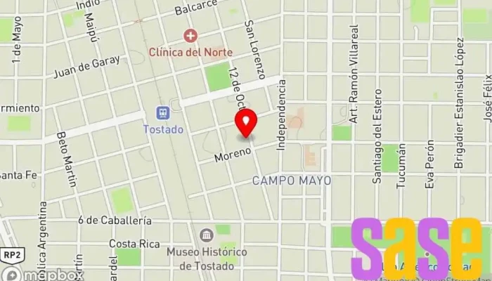 mapa de Electronica Suarez Taller de reparación de instrumentos musicales en Tostado