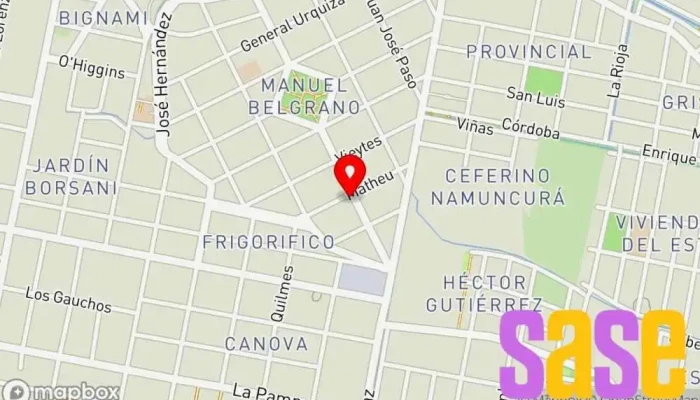 mapa de Electrónica Temperini Establecimiento de reparación de artículos electrónicos en Villa Regina