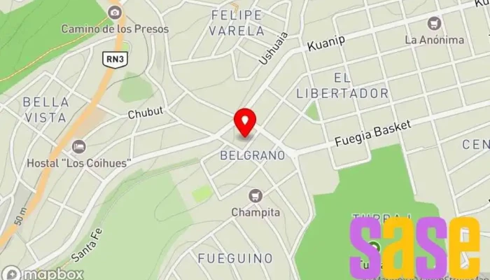 mapa de Electronica Ushuaia Establecimiento de reparación de artículos electrónicos en DWO