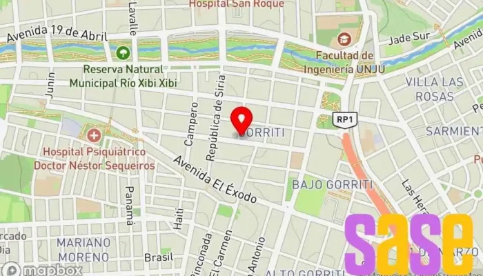 mapa de Electrónica Zener Establecimiento de reparación de artículos electrónicos en San Salvador de Jujuy